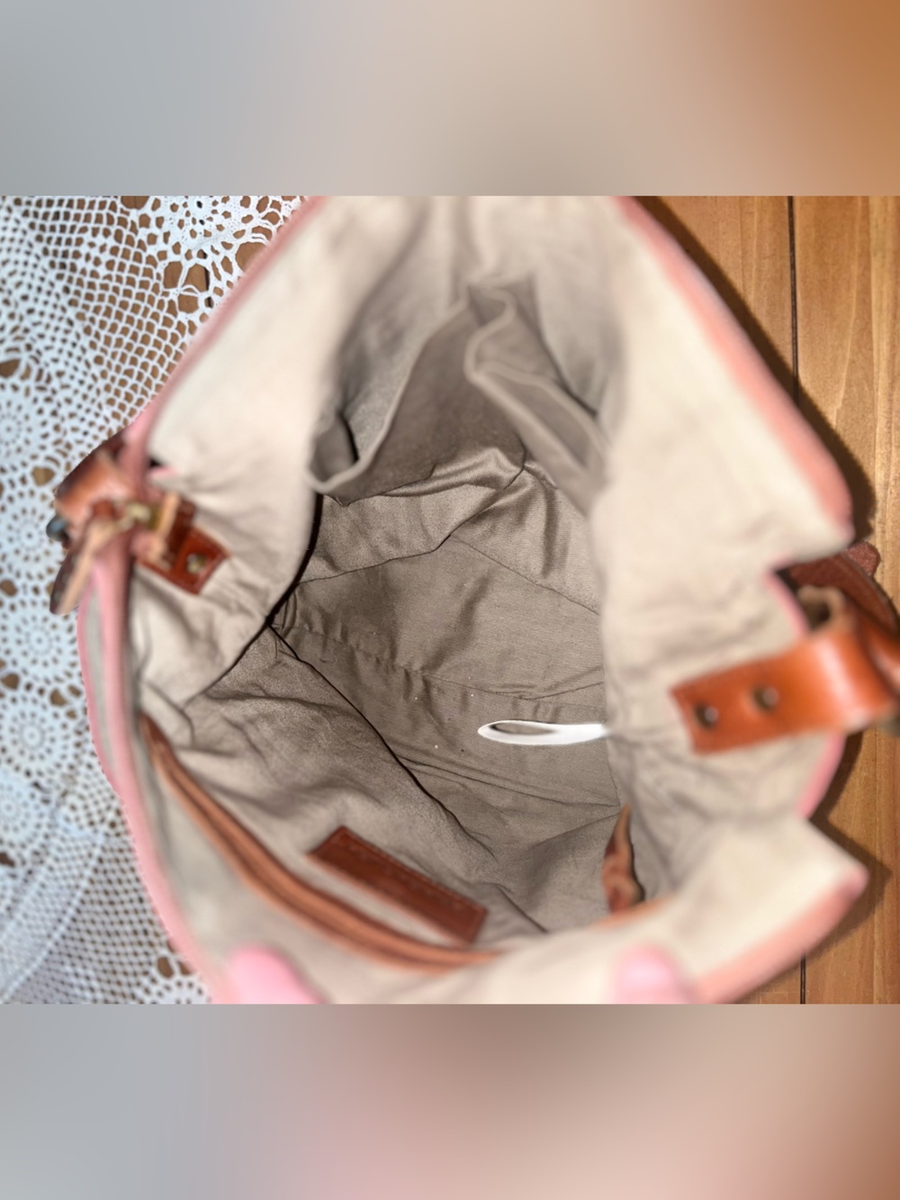 Anabaglish Suede Crossbody Bag in Dusty Pink - Picture 10 of 10